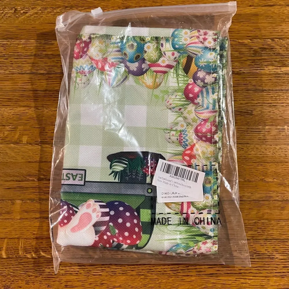 Easter Table Runner Vintage Farm Truck NWT